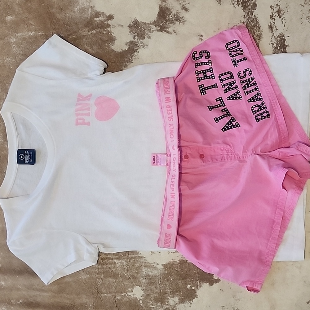 HTF "All This And Brains Too" Class Of 2010 PJ Set. Size: M Top XS Shorts - Picture 3 of 10